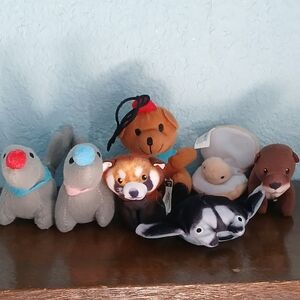 National Geographic Kids Stuffed Animal Plush Lot of 7 Seal/Red Fox/Manta